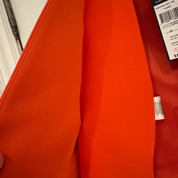 BCBG  Maxazria Vest with Scarf, Size XS, Poinsettia (Orange) - Picture 11 of 14